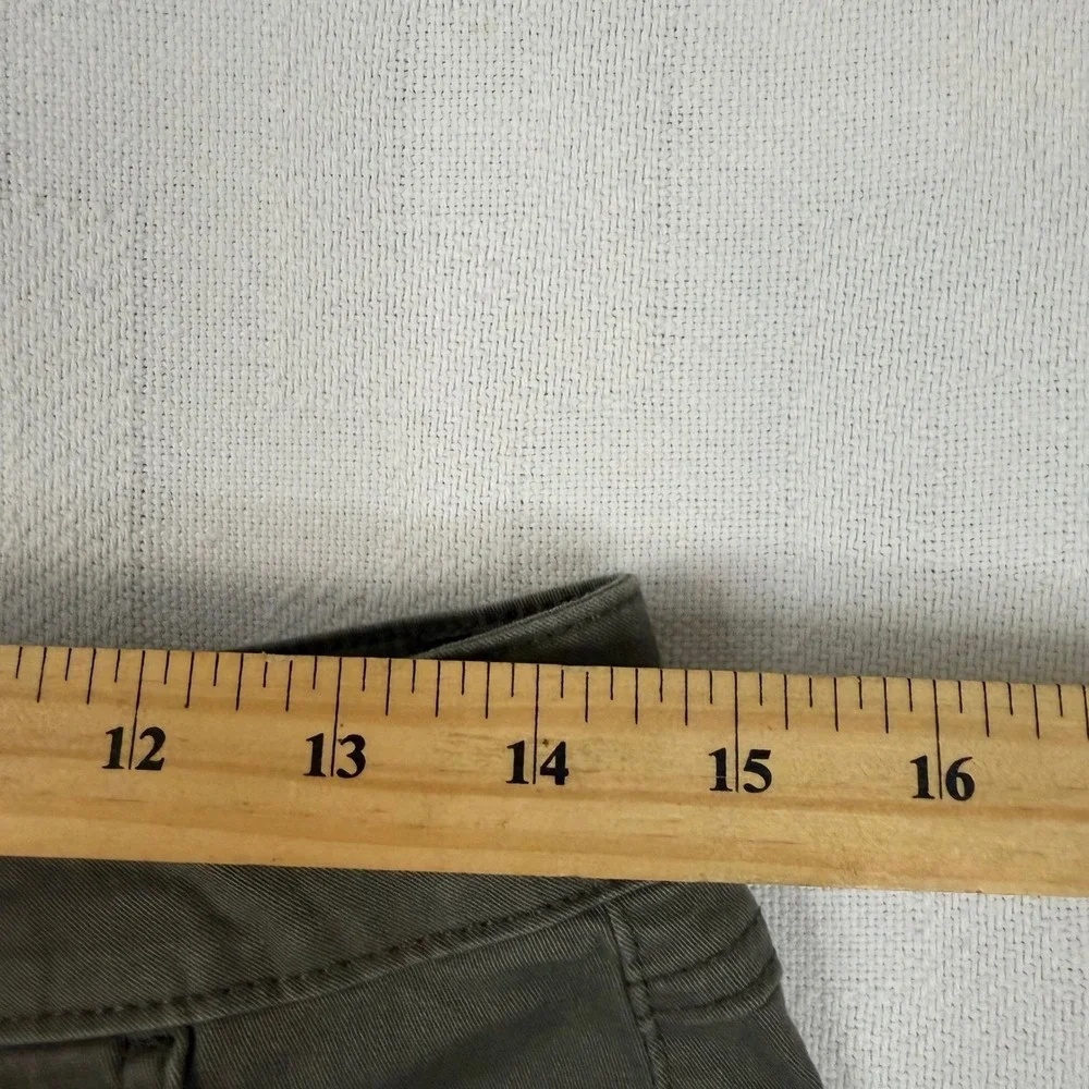 1822 Denim Womens Olive Green Utility Straight Leg Patch Pocket Pants Size 10